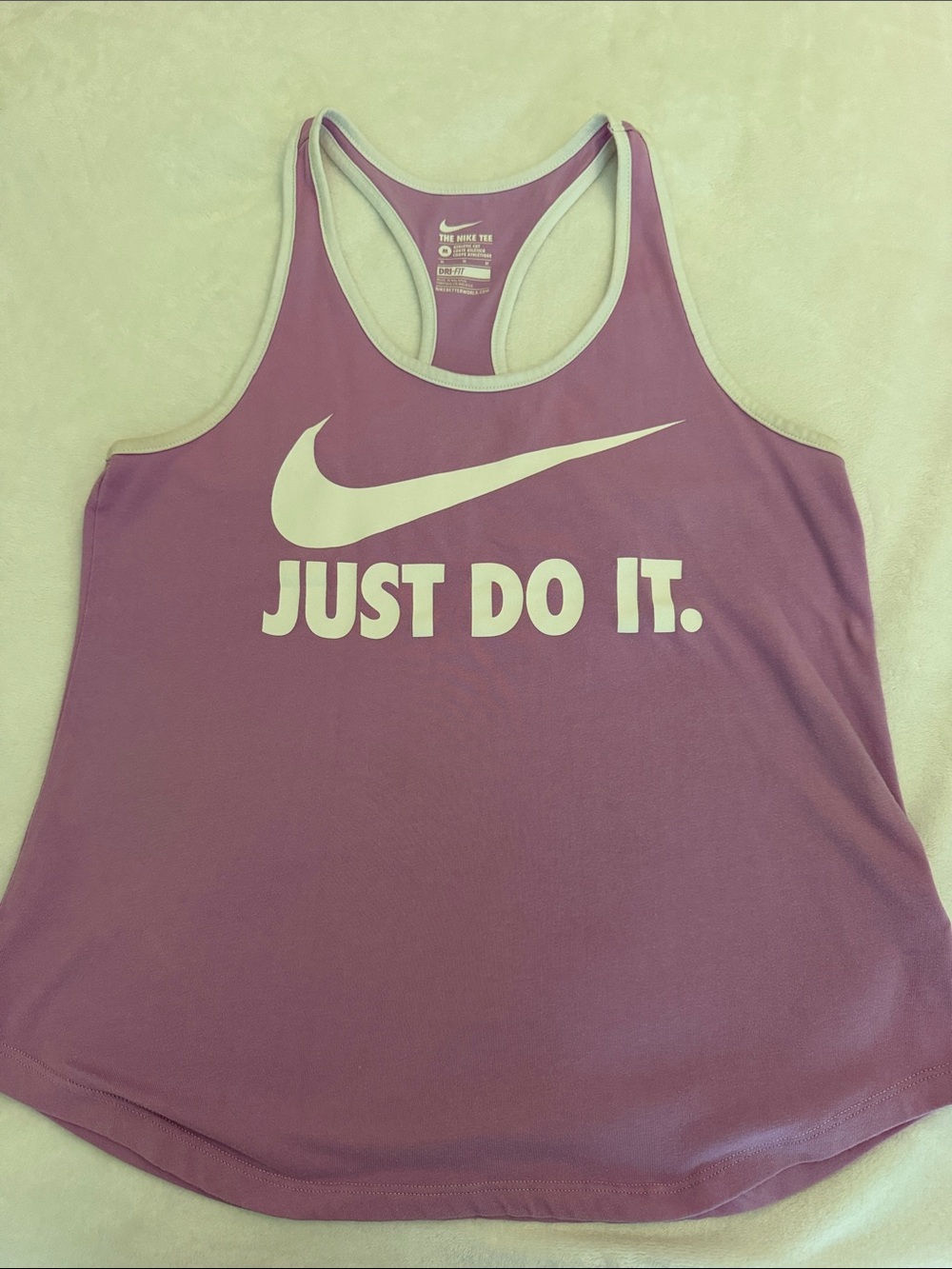 Nike Women’s Lavender Racerback Tank with White Logo